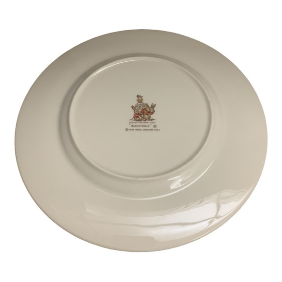 VTG Royal Doulton Bunnykins Plate Celebrate Your Christening Fine China England - Picture 3 of 4